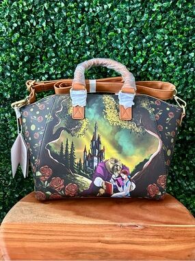 Loungefly Disney Beauty And The Beast Castle Satchel Bag